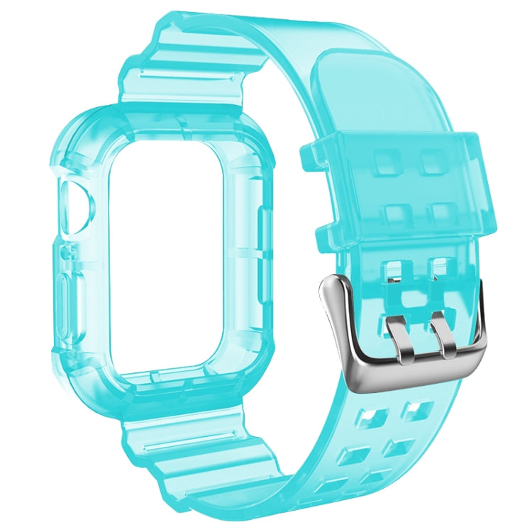 Frerndorf | Transparenter Armband für Apple Watch Series 8&7 45mm / SE 2&6&SE&5&4 44mm / 3&2&1 42mm (Transparente Cyan)