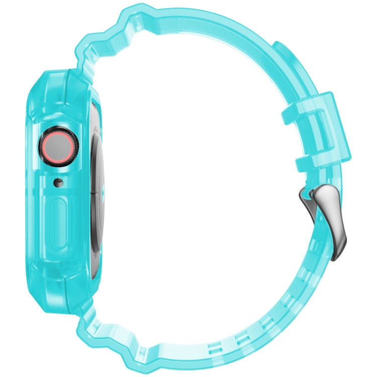 Frerndorf | Transparenter Armband für Apple Watch Series 8&7 45mm / SE 2&6&SE&5&4 44mm / 3&2&1 42mm (Transparente Cyan)