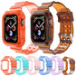 Frerndorf | Transparenter Armband für Apple Watch Series 8&7 45mm / SE 2&6&SE&5&4 44mm / 3&2&1 42mm (Transparente Cyan)