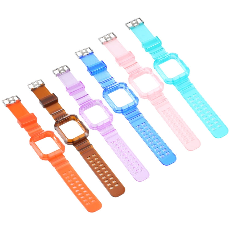 Frerndorf | Transparenter Armband für Apple Watch Series 8&7 45mm / SE 2&6&SE&5&4 44mm / 3&2&1 42mm (Transparente Cyan)