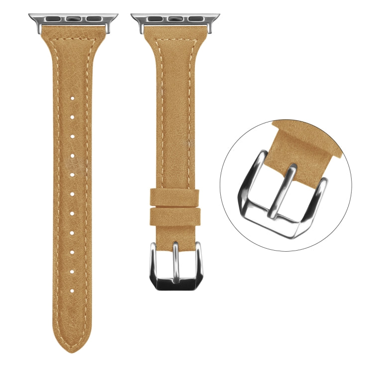 Frerndorf | Echtes Leder Uhrband für Apple Watch Series 9&8&7 41mm / SE 3&SE 2&6&SE&5&4 40mm / 3&2&1 38mm (Helles Braun Wax Leder)