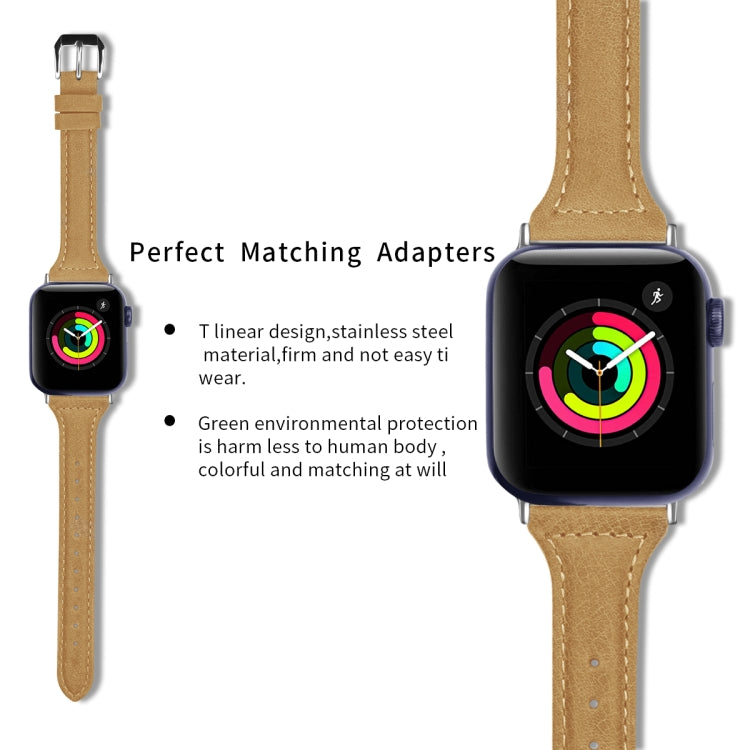 Frerndorf | Echtes Leder Uhrband für Apple Watch Series 9&8&7 41mm / SE 3&SE 2&6&SE&5&4 40mm / 3&2&1 38mm (Helles Braun Wax Leder)