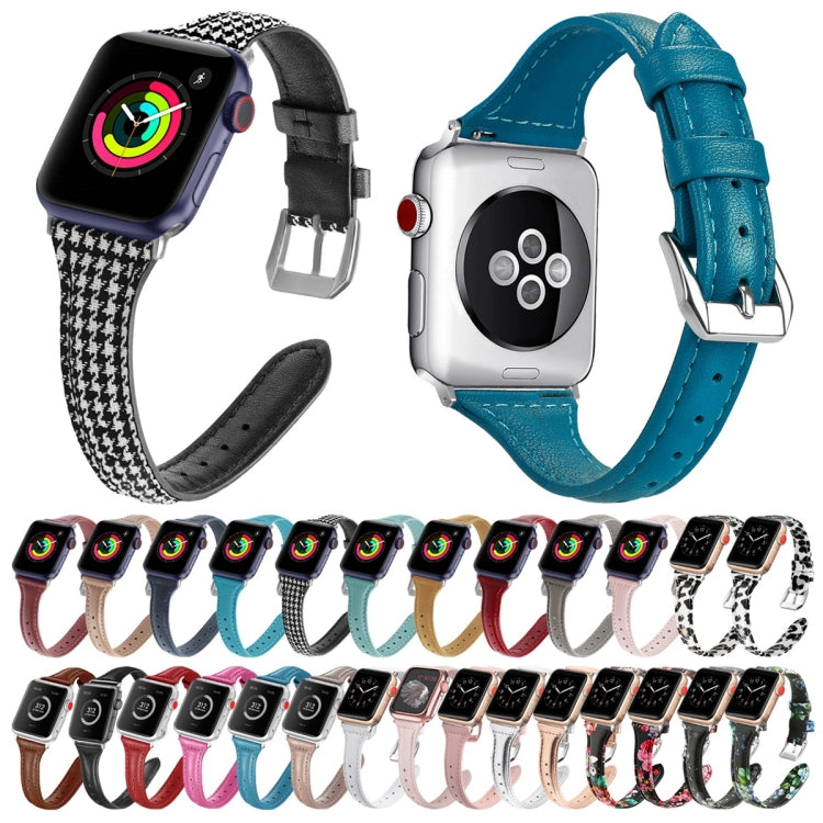 Frerndorf | Echtes Leder Uhrband für Apple Watch Series 9&8&7 41mm / SE 3&SE 2&6&SE&5&4 40mm / 3&2&1 38mm (Helles Braun Wax Leder)
