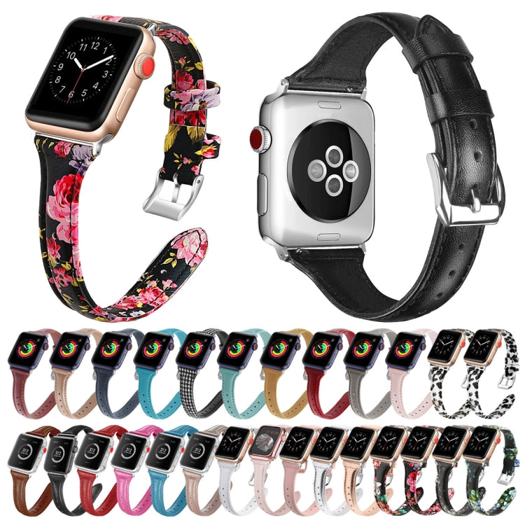Frerndorf | Echtes Leder Armband für Apple Watch Ultra 49mm&Watch Ultra 2 49mm / Series 9&8&7 45mm / SE 3&SE 2&6&SE&5&4 44mm / 3&2&1 42mm (Baum Creme Rot)