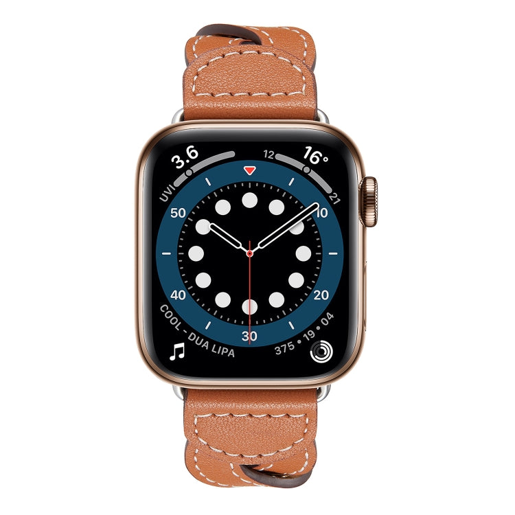 Frerndorf | Webband-Uhrarmband für Apple Watch Series 9&8&7 41mm / SE 3&SE 2&6&SE&5&4 40mm / 3&2&1 38mm (Braun)
