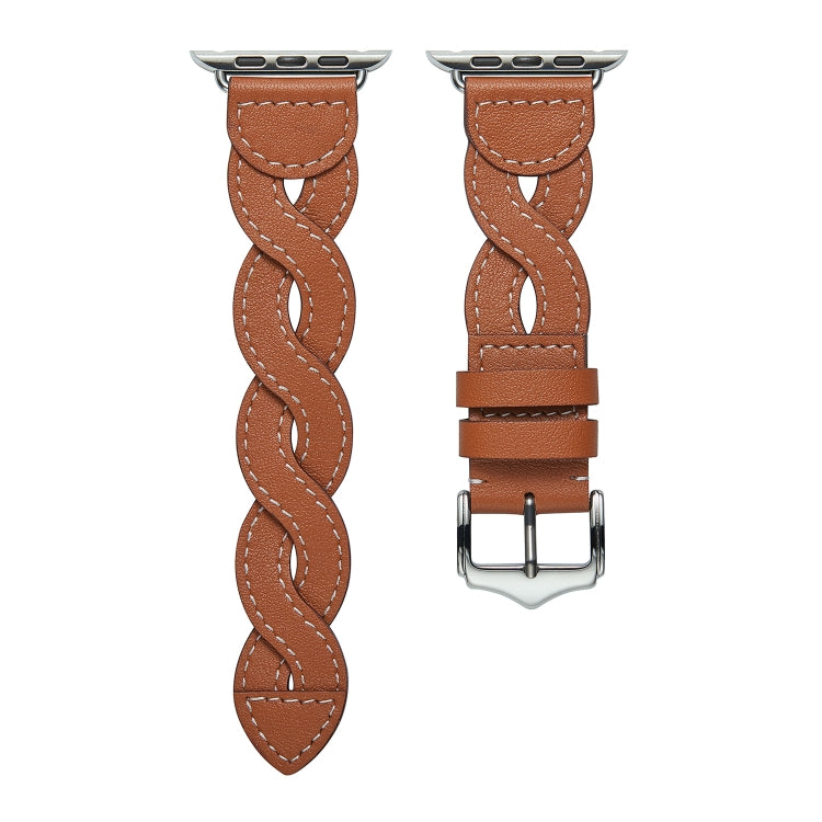 Frerndorf | Webband-Uhrarmband für Apple Watch Series 9&8&7 41mm / SE 3&SE 2&6&SE&5&4 40mm / 3&2&1 38mm (Braun)