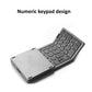 Frendorf | B089 Bluetooth faltbare Tastatur mit Ziffernblock (Grau)
