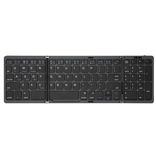 Frendorf | B089 Bluetooth klappbare Tastatur mit Ziffernblock (Schwarz)