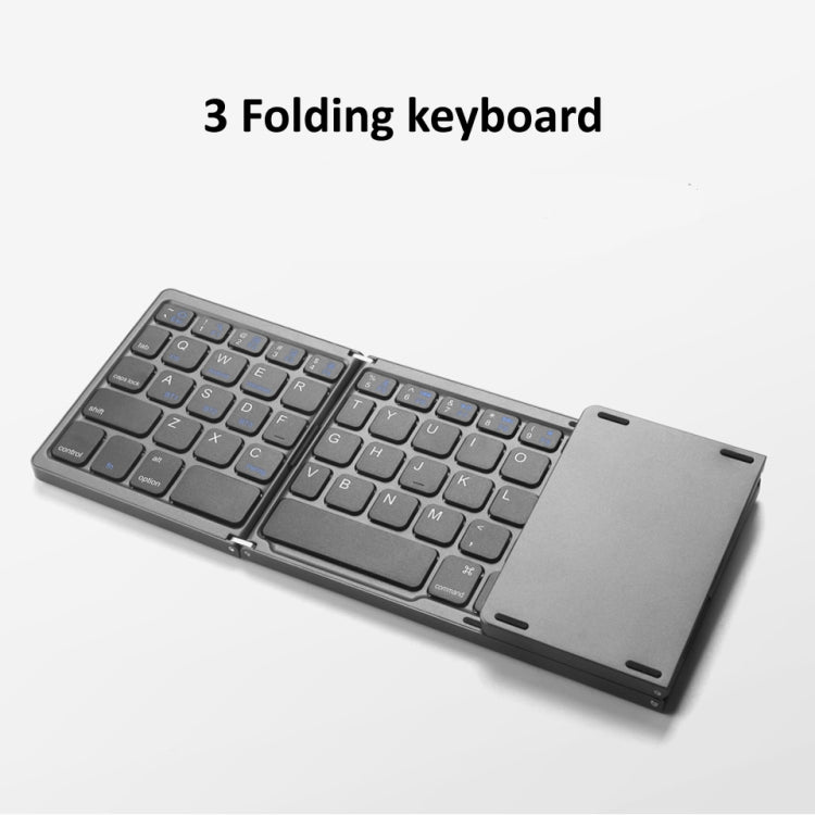 Frendorf | B089T Faltbare Bluetooth-Tastatur Wiederaufladbar mit Touchpad (Grau)