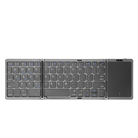 Frendorf | B089T Faltbare Bluetooth-Tastatur Wiederaufladbar mit Touchpad (Grau)