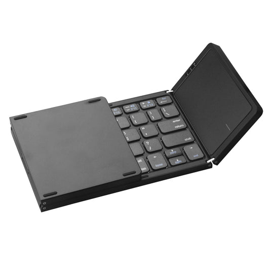 Frendorf | B089T Faltbare Bluetooth-Tastatur Wiederaufladbar mit Touchpad (Schwarz)