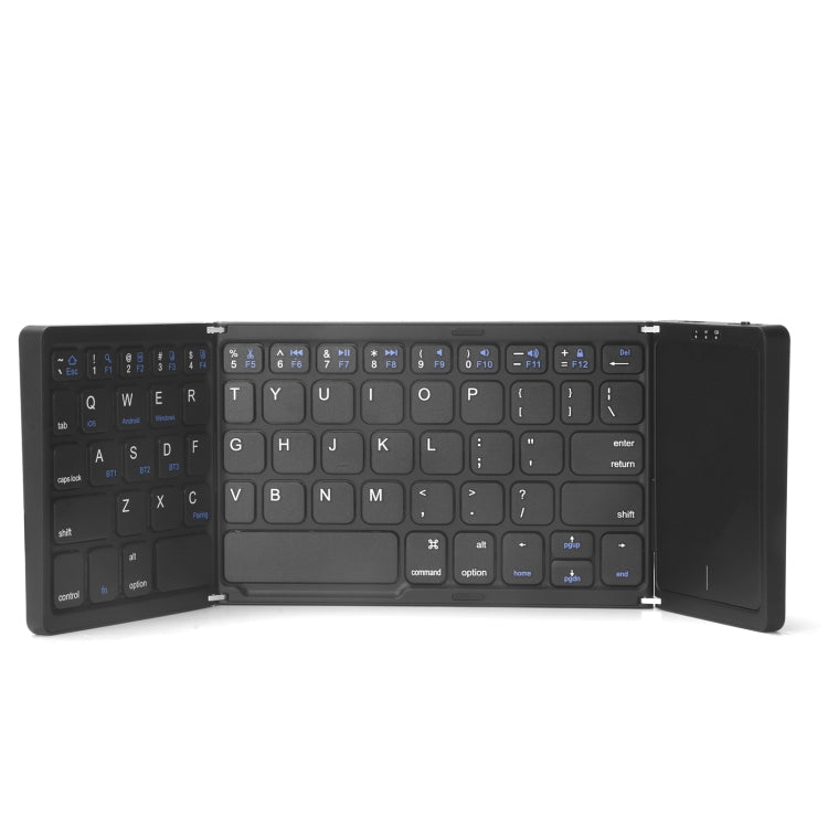 Frendorf | B089T Faltbare Bluetooth-Tastatur Wiederaufladbar mit Touchpad (Schwarz)