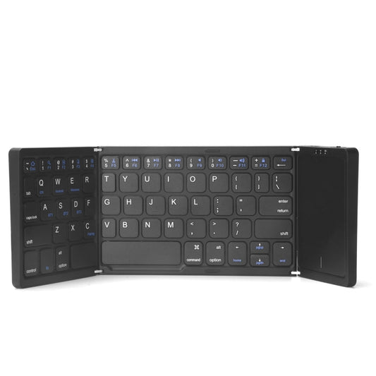 Frendorf | B089T Faltbare Bluetooth-Tastatur Wiederaufladbar mit Touchpad (Schwarz)