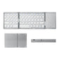 Frendorf | B089T Faltbare Bluetooth-Tastatur wiederaufladbar mit Touchpad (Silber)