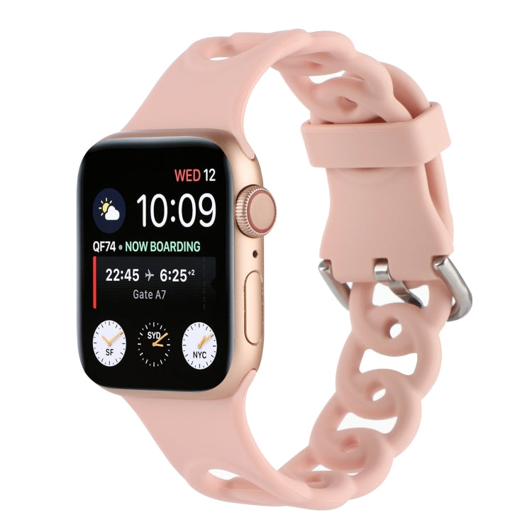 Frerndorf | Hollow Silicone Watch Band Für Apple Watch Series 9&8&7 41mm / SE 3&SE 2&6&SE&5&4 40mm / 3&2&1 38mm(Pink)