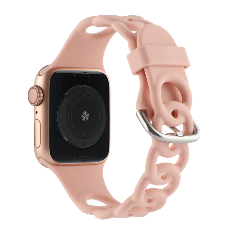 Frerndorf | Hollow Silicone Watch Band Für Apple Watch Series 9&8&7 41mm / SE 3&SE 2&6&SE&5&4 40mm / 3&2&1 38mm(Pink)
