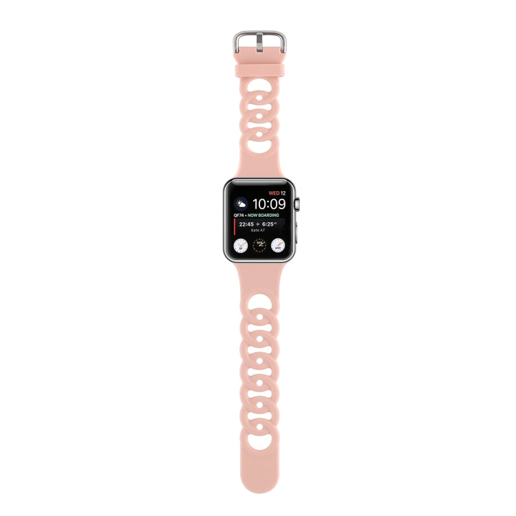 Frerndorf | Hollow Silicone Watch Band Für Apple Watch Series 9&8&7 41mm / SE 3&SE 2&6&SE&5&4 40mm / 3&2&1 38mm(Pink)
