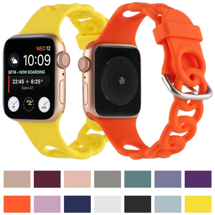 Frerndorf | Hollow Silicone Watch Band Für Apple Watch Series 9&8&7 41mm / SE 3&SE 2&6&SE&5&4 40mm / 3&2&1 38mm(Pink)