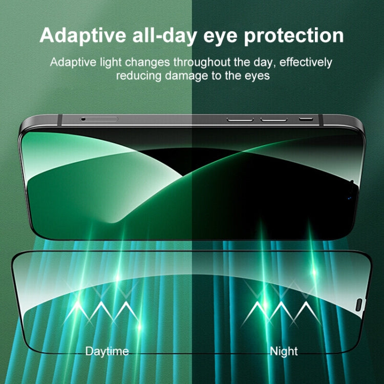 Frendorf | Für iPhone 13 mini Grünes Licht Augenschutz Gehärtetes Glas Film