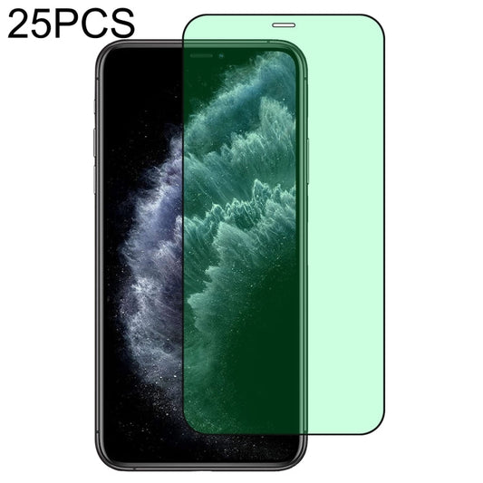 Frendorf | 25 Stück Green Light Augenschutz Gehärtetes Glas Film für iPhone 11 Pro Max / XS Max