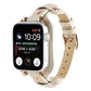 Frendorf | Armband Echtleder Uhrband für Apple Watch Series 9&8&7 41mm / SE 3&SE 2&6&SE&5&4 40mm / 3&2&1 38mm (Beige)