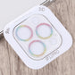 Frendorf | Für iPhone 12 Pro Glitter Ring Gehärtetes Glas Kameralinse Film (Farbenfroh)