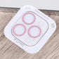 Frendorf | Für iPhone 12 Pro Glitzer Ring Gehärtetes Glas Kamera Linse Film (Pink)