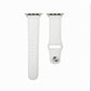 Frerndorf | Nagel Silber Schnalle Leder Armband für Apple Watch Ultra 49mm & Watch Ultra 2 49mm / Series 9 & 8 & 7 45mm / SE 3 & SE 2 & 6 & SE & 5 & 4 44mm / 3 & 2 & 1 42mm (Weiß)