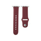 Frerndorf | Nail Silber Schnalle Leder Uhrband Für Apple Watch Ultra 49mm&Watch Ultra 2 49mm / Series 9&8&7 45mm / SE 3&SE 2&6&SE&5&4 44mm / 3&2&1 42mm(Weinrot)