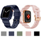 Frerndorf | Integriertes Carbonfaser-Muster Silikon-Uhrenarmband für Apple Watch Series 9&8&7 41mm / SE 3&SE 2&6&SE&5&4 40mm / 3&2&1 38mm (Schwarz)