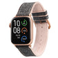 Frerndorf | Glitzer Sternenhimmel Uhrenarmband für Apple Watch Series 9&8&7 41mm / SE 3&SE 2&6&SE&5&4 40mm / 3&2&1 38mm (Schwarz)