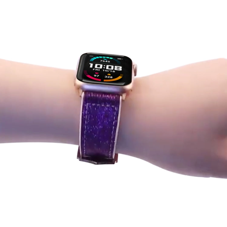 Frerndorf | Glitzer Sternenhimmel Uhrenarmband für Apple Watch Series 9&8&7 41mm / SE 3&SE 2&6&SE&5&4 40mm / 3&2&1 38mm (Schwarz)