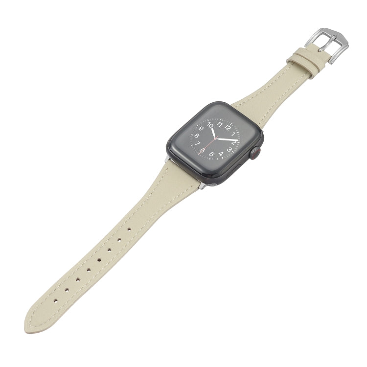 Frerndorf | Echtes Leder-Uhrenarmband für Apple Watch Series 9&8&7 41mm / SE 3&SE 2&6&SE&5&4 40mm / 3&2&1 38mm (Aprikose)