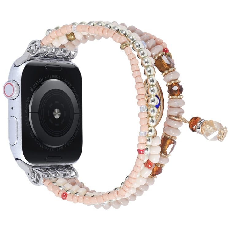 Frendorf | Augenperlenkette Uhrband für Apple Watch Series 9&8&7 41mm / SE 3&SE 2&6&SE&5&4 40mm / 3&2&1 38mm (Rosa)