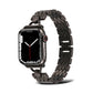 Frendorf | D-förmiges Rauten-Metall-Uhrenarmband für Apple Watch Series 9&8&7 41mm / SE 3&SE 2&6&SE&5&4 40mm / 3&2&1 38mm (Schwarz)