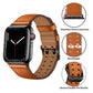 Frendorf | Doppelte Schnallen Lederarmband für Apple Watch Series 9&8&7 41mm / SE 3&SE 2&6&SE&5&4 40mm / 3&2&1 38mm (Braun Schwarz Schnalle)
