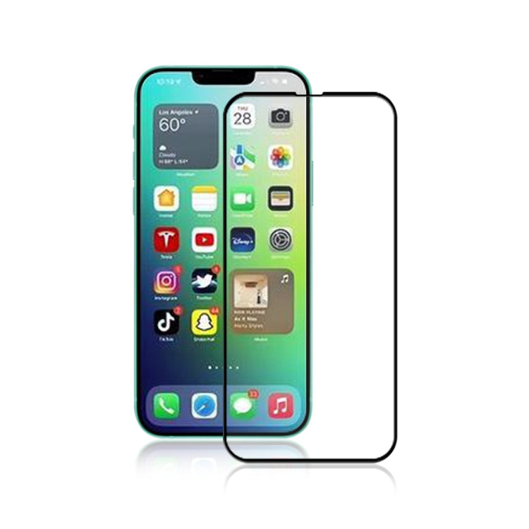 Frendorf | Für iPhone 14 Plus mocolo 9H Full Glue Silk Print Tempered Glass Film (Schwarz)