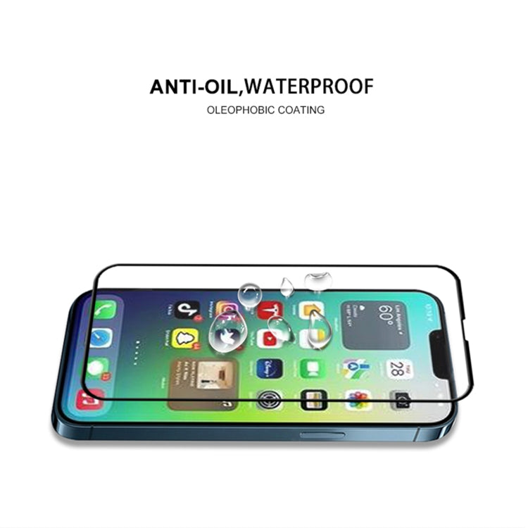 Frendorf | Für iPhone 14 Plus mocolo 9H Full Glue Silk Print Tempered Glass Film (Schwarz)