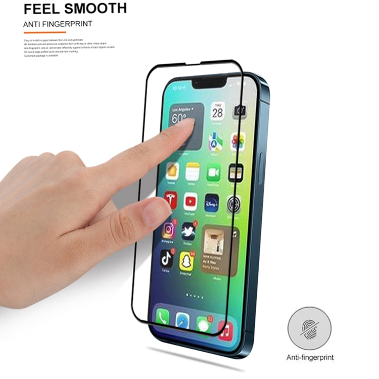 Frendorf | Für iPhone 14 Plus mocolo 9H Full Glue Silk Print Tempered Glass Film (Schwarz)