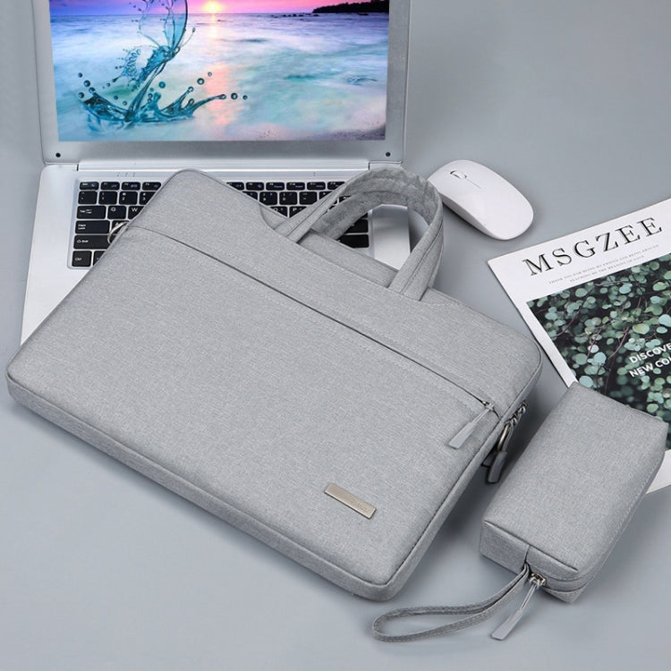 Frendorf | Handtas Laptop Tas Binnen Tas met Power Tas, Maat: 15.6 inch (Grijs)