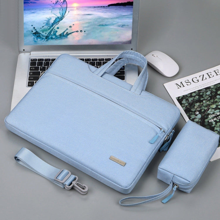 Frendorf | Handtas Laptop Bag Binnen Tas met Schouderriem/Kracht Tas, Maat:14 inch(Blaauw)