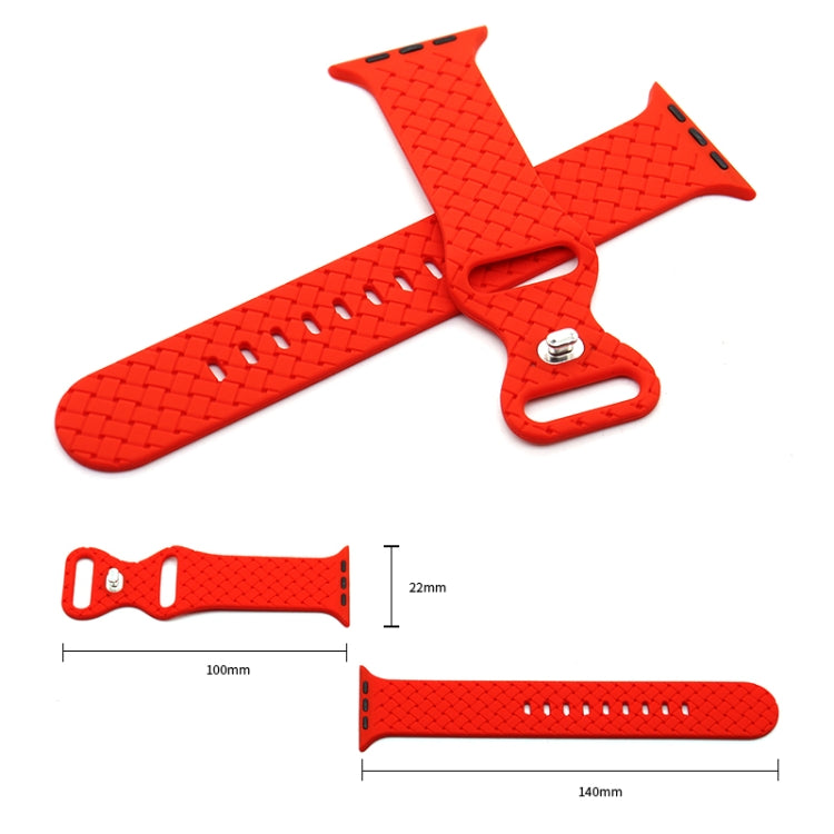 Frerndorf | Gewebte Textur-Uhrenarmband für Apple Watch Series 9&8&7 41mm / SE 3&SE 2&6&SE&5&4 40mm / 3&2&1 38mm (Dunkelgrün)