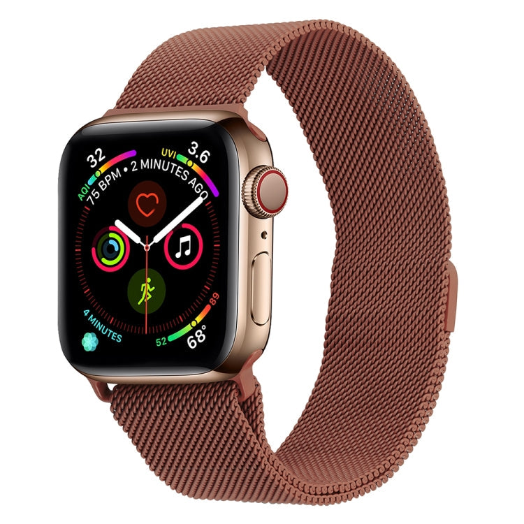 Frerndorf | Mailänder Edelstahl-Uhrenarmband für Apple Watch Series 9&8&7 41mm / SE 3&SE 2&6&SE&5&4 40mm / 3&2&1 38mm (Champagnergold)