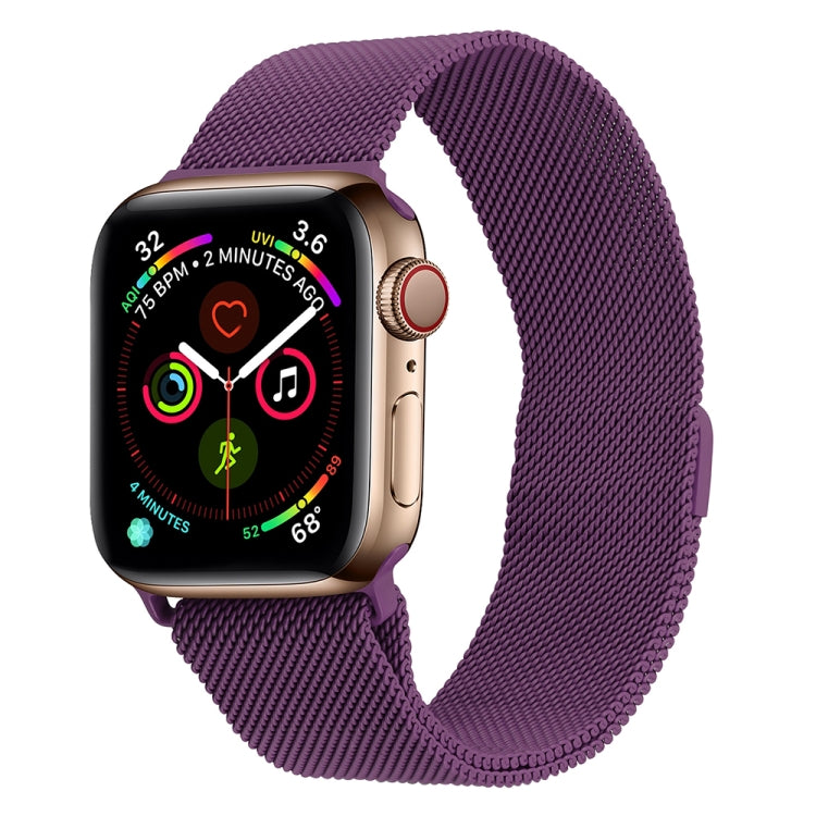 Frerndorf | Mailänder Edelstahl-Armbanduhrband für Apple Watch Series 9&8&7 41mm / SE 3&SE 2&6&SE&5&4 40mm / 3&2&1 38mm (Lila)