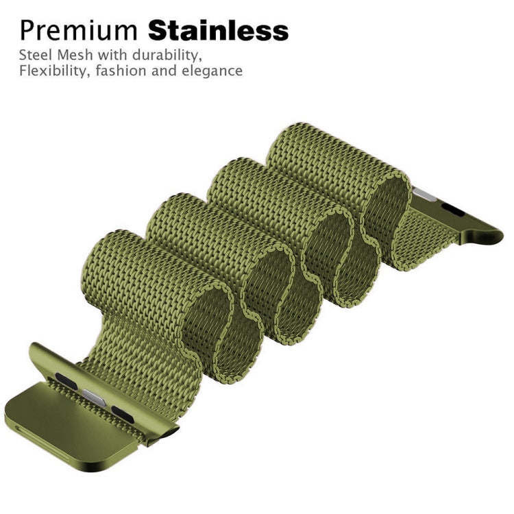 Frerndorf | Mailänder Edelstahl-Uhrenarmband für Apple Watch Series 9&8&7 41mm / SE 3&SE 2&6&SE&5&4 40mm / 3&2&1 38mm (Champagnergold)