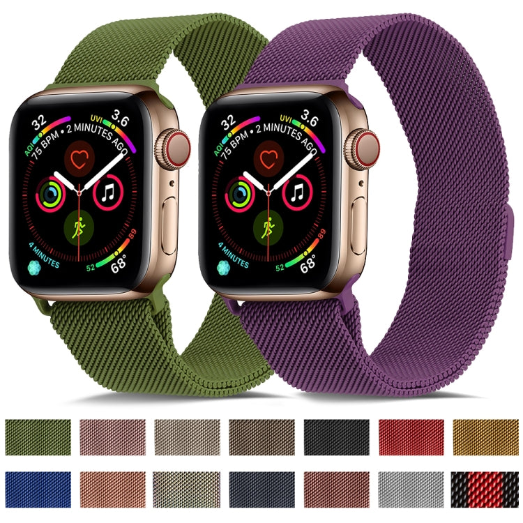 Frerndorf | Milanese Edelstahl-Uhrenarmband für Apple Watch Series 9&8&7 41mm / SE 3&SE 2&6&SE&5&4 40mm / 3&2&1 38mm (Rosa Grau)