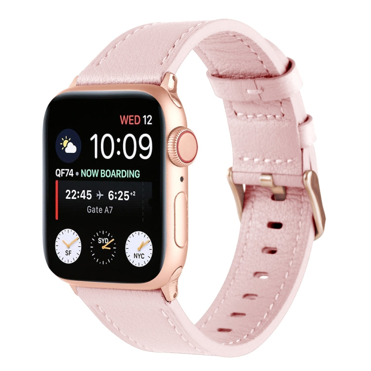 Frerndorf | Universal Echtes Leder Uhrband für Apple Watch Series 8&7 41mm / SE 2&6&SE&5&4 40mm / 3&2&1 38mm (Pink)