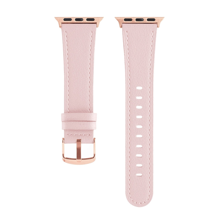Frerndorf | Universal Echtes Leder Uhrband für Apple Watch Series 8&7 41mm / SE 2&6&SE&5&4 40mm / 3&2&1 38mm (Pink)