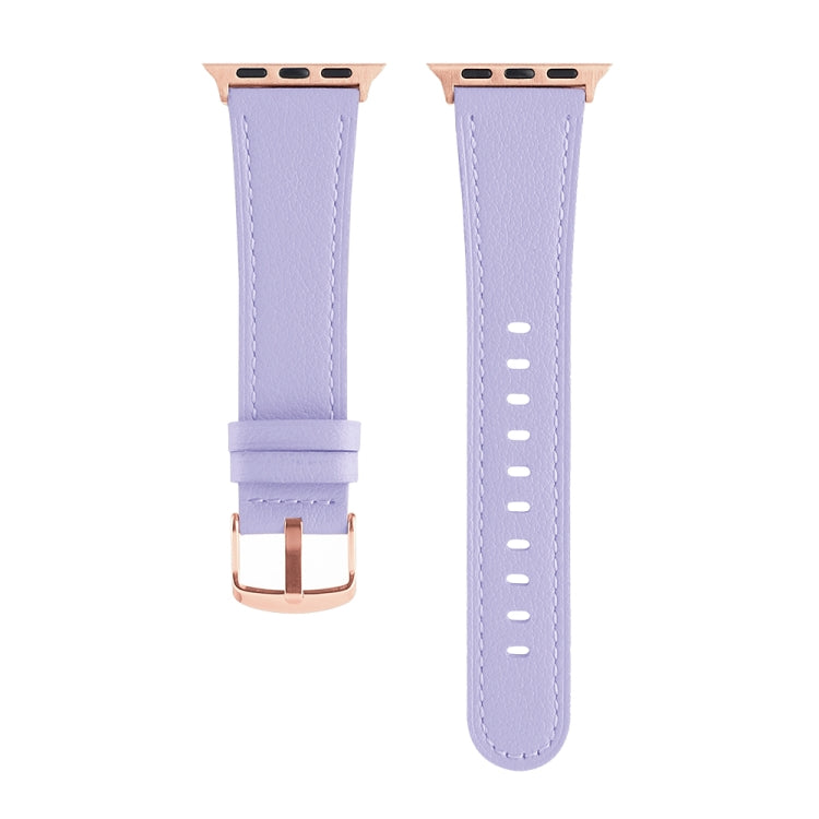 Frerndorf | Universal Echtleder Armband für Apple Watch Series 8&7 41mm / SE 2&6&SE&5&4 40mm / 3&2&1 38mm (Lavendel Lila)