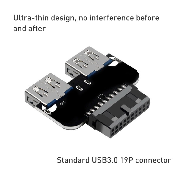 Frendorf | 10 Stück 19/20Pin zu Dual USB 3.0 Adapter Konverter, Modell:PH22